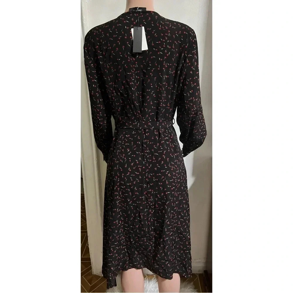 NWT LEA & VIOLA Women’s Floral Print Wrap Dress - Picture 4 of 16
